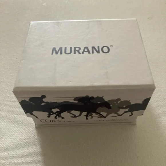 Mens Murano Corsa Di Cavalli Collection Cufflinks Horseshoe - Picture 7 of 7